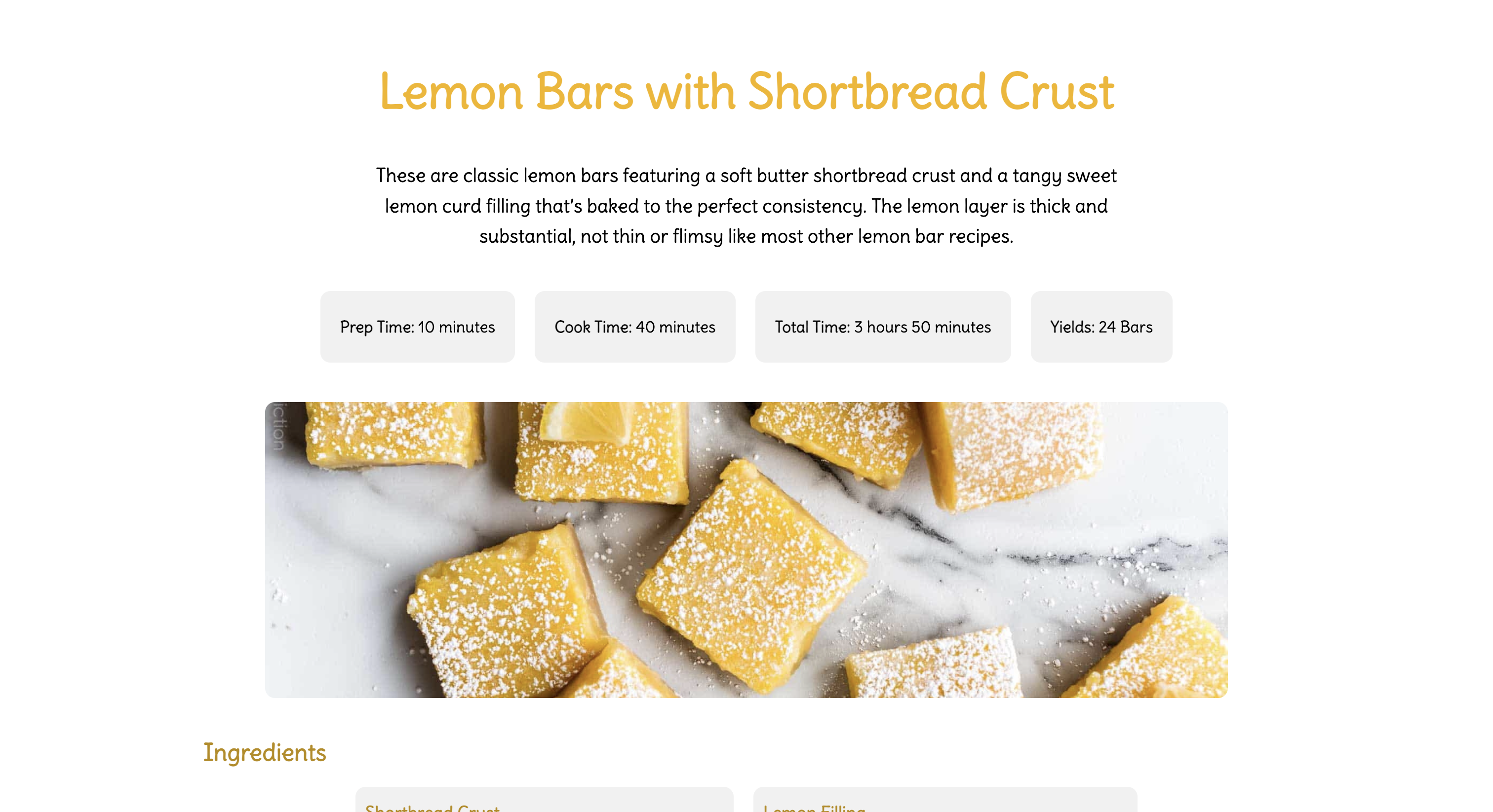 Recipe project preview